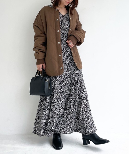 archives（アルシーヴ）の「中綿キルトパイピングミドルコート（その他アウター・レディース・ベージュ/ブラウン/アイボリー・MEDIUM）」の10枚目の写真