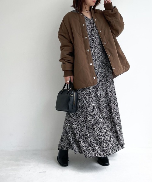 archives（アルシーヴ）の「中綿キルトパイピングミドルコート（その他アウター・レディース・ベージュ/ブラウン/アイボリー・MEDIUM）」の11枚目の写真