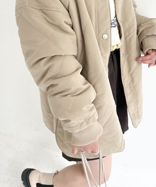 archives（アルシーヴ）の「中綿キルトパイピングミドルコート（その他アウター・レディース・ベージュ/ブラウン/アイボリー・MEDIUM）」の22枚目の写真