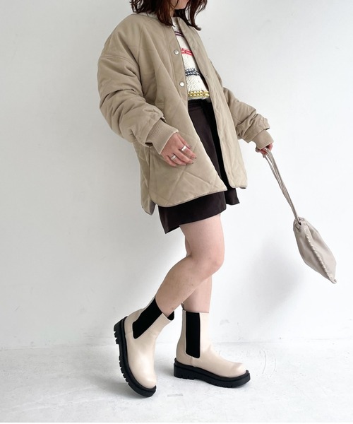 archives（アルシーヴ）の「中綿キルトパイピングミドルコート（その他アウター・レディース・ベージュ/ブラウン/アイボリー・MEDIUM）」の18枚目の写真