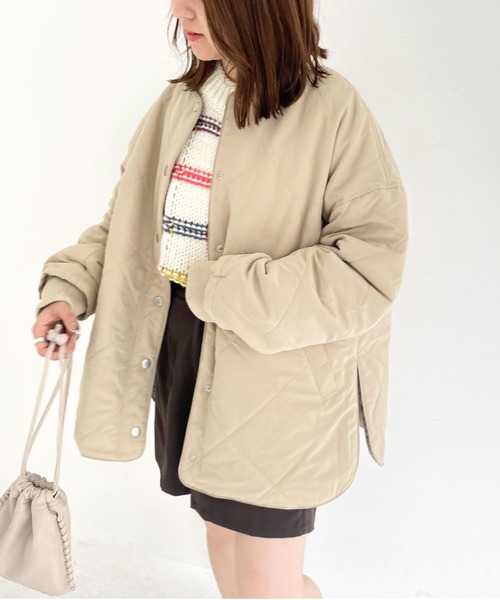 archives（アルシーヴ）の「中綿キルトパイピングミドルコート（その他アウター・レディース・ベージュ/ブラウン/アイボリー・MEDIUM）」の20枚目の写真