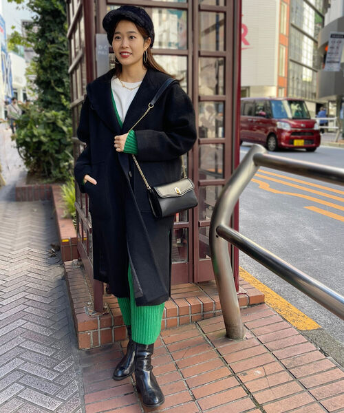 fredy emue（フレディエミュ）の「Le Tinte フーディコート（その他アウター・レディース・ブラック/ベージュ/グレイッシュベージュ・38/36）」の6枚目の写真