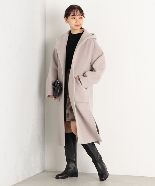 fredy emue（フレディエミュ）の「Le Tinte フーディコート（その他アウター・レディース・ブラック/ベージュ/グレイッシュベージュ・38/36）」の8枚目の写真