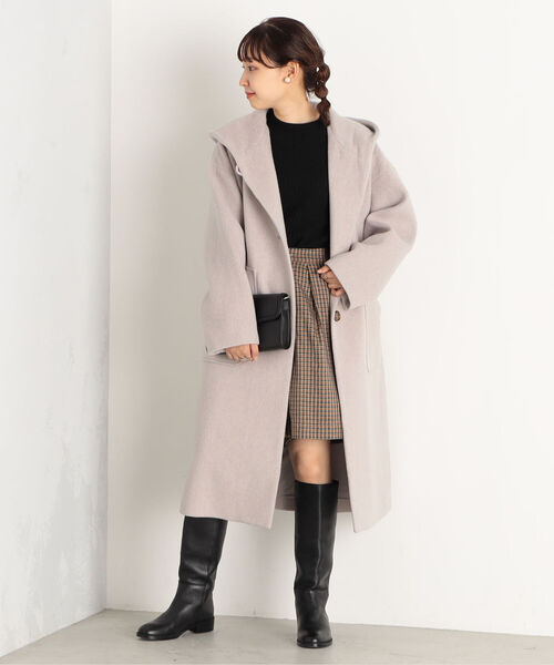 fredy emue（フレディエミュ）の「Le Tinte フーディコート（その他アウター・レディース・ブラック/ベージュ/グレイッシュベージュ・38/36）」の11枚目の写真