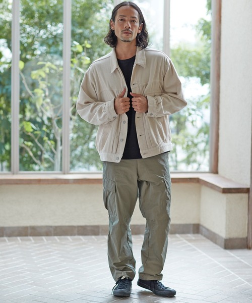 CAMBIO(カンビオ)の「mj8257-8wコーデュロイビッグシルエットGジャン(その他アウター・メンズ・オフホワイト/ブラック/ブラウン・L/M/S)」の12枚目の写真