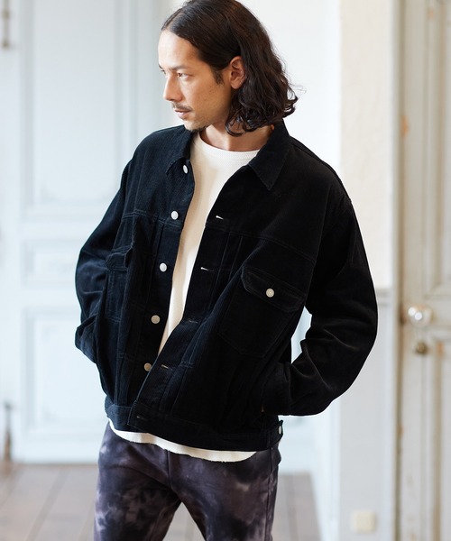 CAMBIO(カンビオ)の「mj8257-8wコーデュロイビッグシルエットGジャン(その他アウター・メンズ・オフホワイト/ブラック/ブラウン・L/M/S)」の16枚目の写真