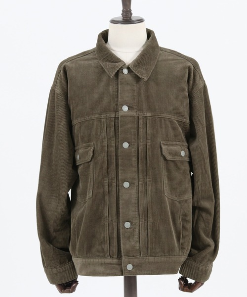 CAMBIO(カンビオ)の「mj8257-8wコーデュロイビッグシルエットGジャン(その他アウター・メンズ・オフホワイト/ブラック/ブラウン・L/M/S)」の21枚目の写真