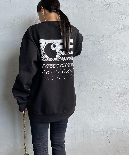 Carhartt WIP（カーハートダブリューアイピー）の「[carhartt WIP/カーハートダブリューアイピー] FADE STATE ロゴクルーネックスウェット（スウェット・レディース・ライトグレー/ブラック/ネイビー・M/L）」の8枚目の写真