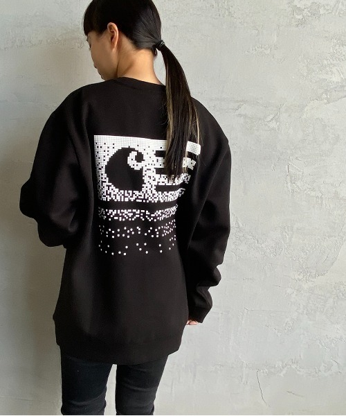 Carhartt WIP（カーハートダブリューアイピー）の「[carhartt WIP/カーハートダブリューアイピー] FADE STATE ロゴクルーネックスウェット（スウェット・レディース・ライトグレー/ブラック/ネイビー・M/L）」の4枚目の写真