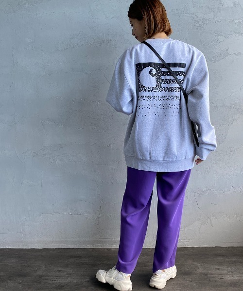 Carhartt WIP（カーハートダブリューアイピー）の「[carhartt WIP/カーハートダブリューアイピー] FADE STATE ロゴクルーネックスウェット（スウェット・レディース・ライトグレー/ブラック/ネイビー・M/L）」の17枚目の写真