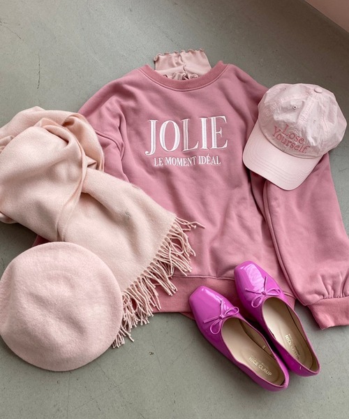 one after another NICE CLAUP(ワンアフターアナザーナイスクラップ)の「こなれ感漂う カラーベレー帽(ハンチング/ベレー帽・レディース・ブラック/サックスブルー/ピンク・FREE)」の6枚目の写真