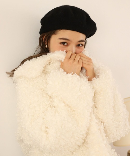 one after another NICE CLAUP(ワンアフターアナザーナイスクラップ)の「こなれ感漂う カラーベレー帽(ハンチング/ベレー帽・レディース・ブラック/サックスブルー/ピンク・FREE)」の16枚目の写真