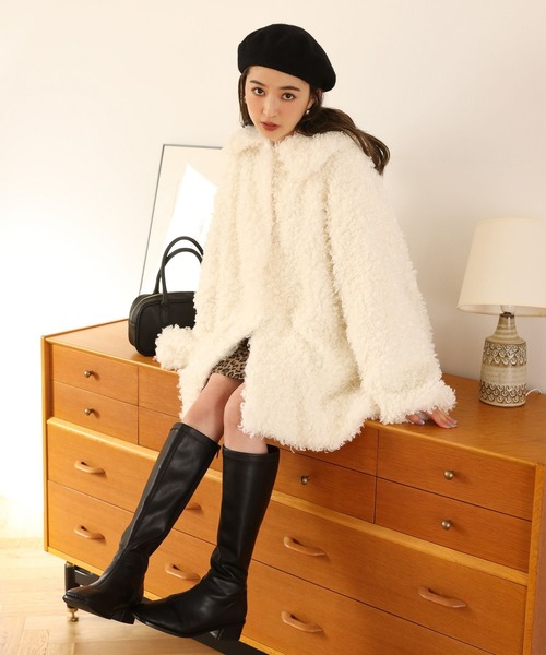 one after another NICE CLAUP(ワンアフターアナザーナイスクラップ)の「こなれ感漂う カラーベレー帽(ハンチング/ベレー帽・レディース・ブラック/サックスブルー/ピンク・FREE)」の17枚目の写真