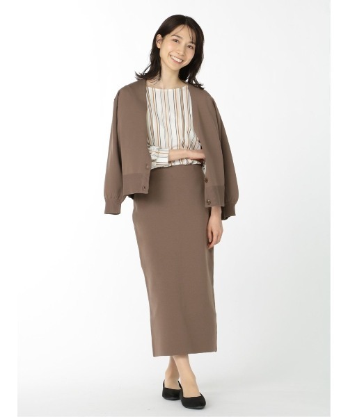 m.f.editorial(エムエフエディトリアル)の「エムエフエディトリアルレディース/m.f.editorial:Women ストライプ柄 袖ボリューム ゆるプルオーバーTシャツ(Tシャツ/カットソー・レディース・ホワイト/ブラック/ベージュ・MEDIUM/LARGE)」の16枚目の写真