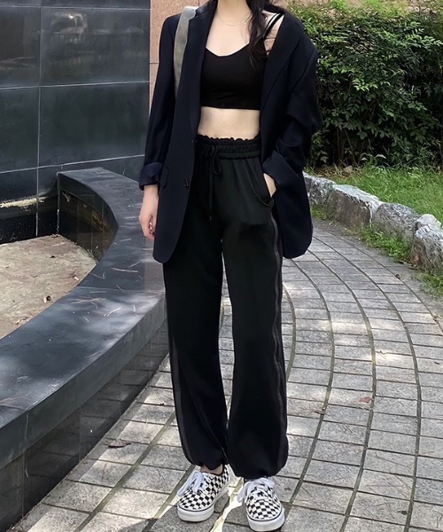 crump（クランプ）の「【crump 】2ラインジョガーパンツ（その他パンツ・レディース・ブラック×グレー/バーガンディー・X-LARGE/LARGE/MEDIUM/SMALL）」の6枚目の写真