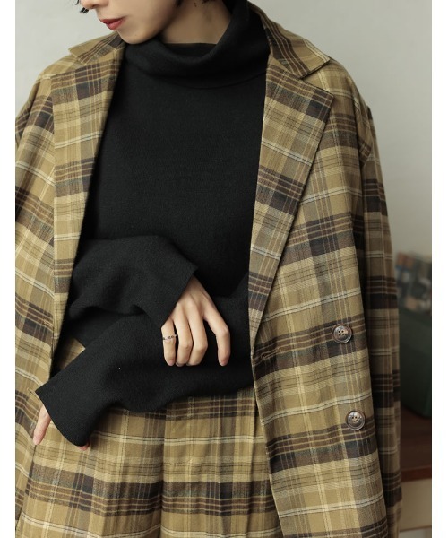 210113● mister it セットアップ チェック ジャケット パンツ Re:EDIT（リエディ）の「チェック柄ジャケットパンツセットアップ