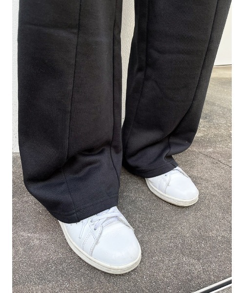 ENVYM（アンビー）の「ハイウエストワイドスエットＰＴ（スウェットパンツ・レディース・ホワイト/ブラック/Moca・FREE）」の9枚目の写真