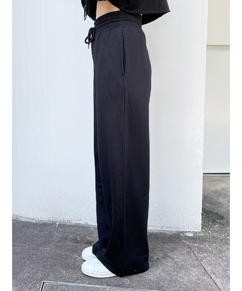 ENVYM（アンビー）の「ハイウエストワイドスエットＰＴ（スウェットパンツ・レディース・ホワイト/ブラック/Moca・FREE）」の12枚目の写真