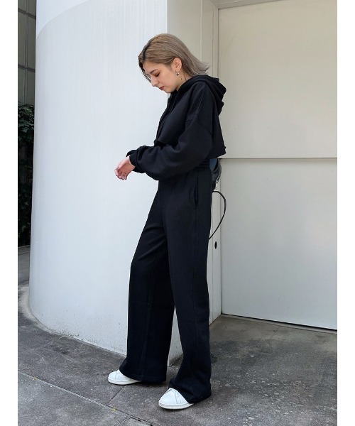 ENVYM（アンビー）の「ハイウエストワイドスエットＰＴ（スウェットパンツ・レディース・ホワイト/ブラック/Moca・FREE）」の16枚目の写真