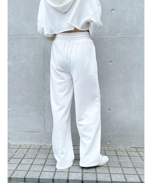 ENVYM（アンビー）の「ハイウエストワイドスエットＰＴ（スウェットパンツ・レディース・ホワイト/ブラック/Moca・FREE）」の21枚目の写真