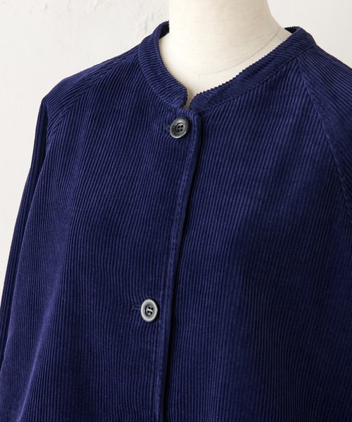 BEARDSLEY（ビアズリー）の「メンズライクにラフに着たいコーデュロイブルゾン（ブルゾン・レディース・ブルー/ベージュ・FREE）」の20枚目の写真