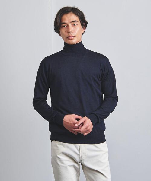 UNITED ARROWS（ユナイテッドアローズ）の「＜UNITED ARROWS＞ ハイゲージ タートルネック ニット（ニット/セーター・メンズ・ブラック/ネイビー/オフホワイト/ダークグレー・S/M/L/XL）」の4枚目の写真