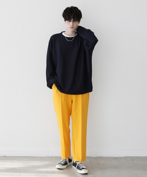 ASTRONOMY（アストロノミー）の「マルチカラーセンタープレスストレートカラーパンツ　スラックス（スラックス・メンズ・グレー系/ブラック/イエロー/グリーン/チャコール/レッド/パープル/テラコッタ/ブルー/ネイビー・XL/M/L/S）」の14枚目の写真