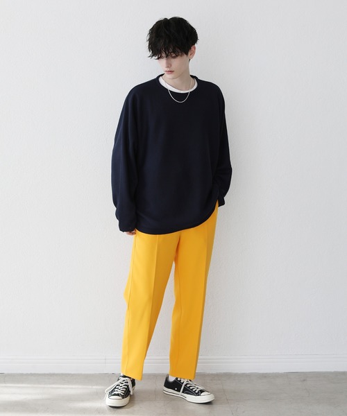 ASTRONOMY（アストロノミー）の「マルチカラーセンタープレスストレートカラーパンツ　スラックス（スラックス・メンズ・グレー系/ブラック/イエロー/グリーン/チャコール/レッド/パープル/テラコッタ/ブルー/ネイビー・XL/M/L/S）」の13枚目の写真