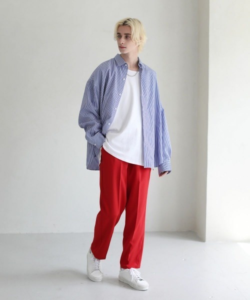 ASTRONOMY（アストロノミー）の「マルチカラーセンタープレスストレートカラーパンツ　スラックス（スラックス・メンズ・グレー系/ブラック/イエロー/グリーン/チャコール/レッド/パープル/テラコッタ/ブルー/ネイビー・XL/M/L/S）」の11枚目の写真