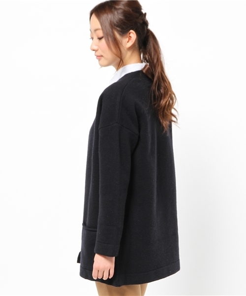 SHIPS for women(シップスフォーウィメン)の「★★liflattie ships:オープン ロング カーディガン(カーディガン/ボレロ・レディース・シルバーグレー/ネイビー・ONE SIZE)」の3枚目の写真