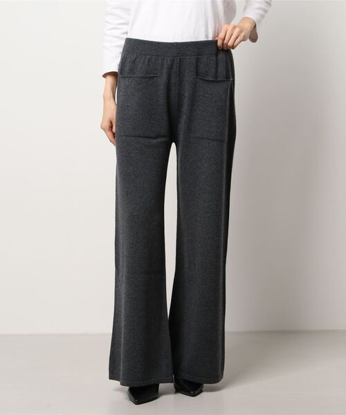 SISLEY（シスレー）の「ウールニットワイドパンツ（その他パンツ・レディース・ライトベージュ/ダークグレー/ブラック・LARGE/SMALL/MEDIUM）」の3枚目の写真