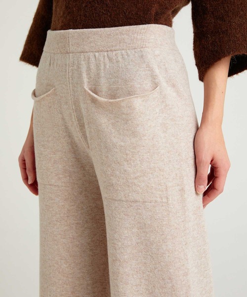 SISLEY（シスレー）の「ウールニットワイドパンツ（その他パンツ・レディース・ライトベージュ/ダークグレー/ブラック・LARGE/SMALL/MEDIUM）」の8枚目の写真