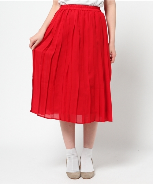 WEGO（ウィゴー）の「WEGO/ミドルプリーツスカート（スカート・レディース・オフホワイト/ブラック/ブルー/レッド・FREE）」の10枚目の写真