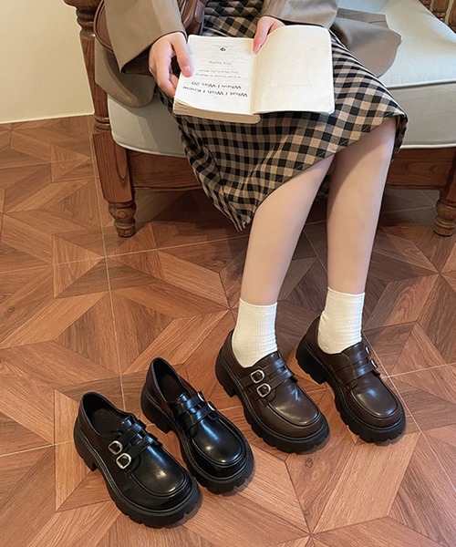 aimoha（アイモハ）の「厚底レトロローファー（ローファー・レディース・ブラウン/ブラック・22.5cm/24.0cm/24.5cm/23.5cm/23.0cm）」の16枚目の写真