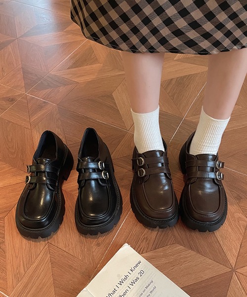 aimoha（アイモハ）の「厚底レトロローファー（ローファー・レディース・ブラウン/ブラック・22.5cm/24.0cm/24.5cm/23.5cm/23.0cm）」の15枚目の写真