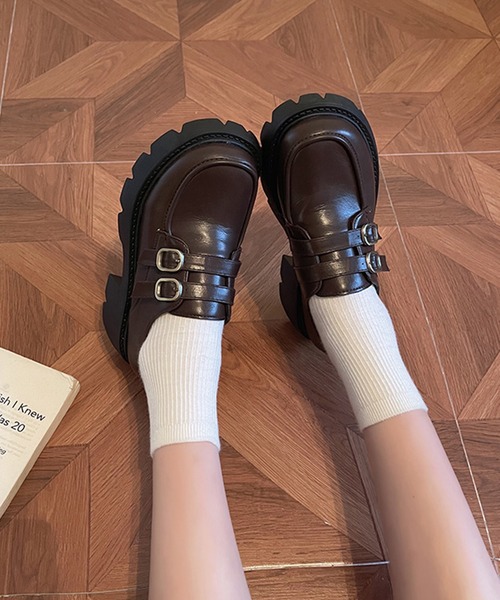 aimoha（アイモハ）の「厚底レトロローファー（ローファー・レディース・ブラウン/ブラック・22.5cm/24.0cm/24.5cm/23.5cm/23.0cm）」の11枚目の写真