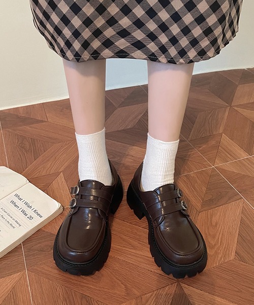 aimoha（アイモハ）の「厚底レトロローファー（ローファー・レディース・ブラウン/ブラック・22.5cm/24.0cm/24.5cm/23.5cm/23.0cm）」の9枚目の写真