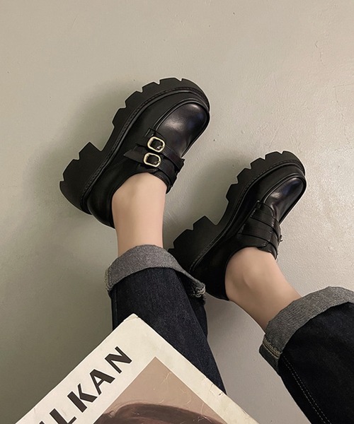 aimoha（アイモハ）の「厚底レトロローファー（ローファー・レディース・ブラウン/ブラック・22.5cm/24.0cm/24.5cm/23.5cm/23.0cm）」の6枚目の写真