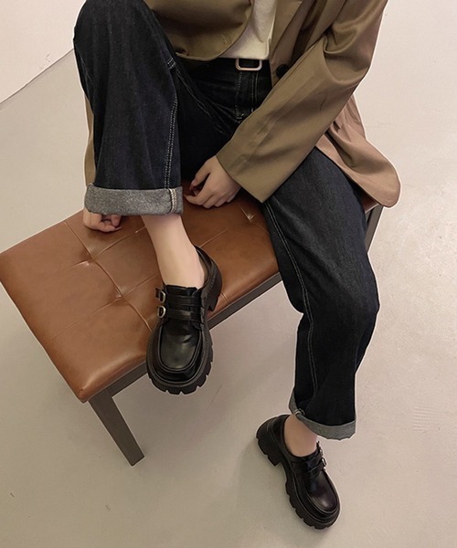 aimoha（アイモハ）の「厚底レトロローファー（ローファー・レディース・ブラウン/ブラック・22.5cm/24.0cm/24.5cm/23.5cm/23.0cm）」の19枚目の写真