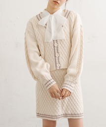 OLIVE des OLIVE | ライン入りニットセットアップ(ワンピース)