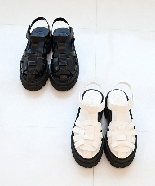 NOFALL（ノーフォール）の「厚底トラックソールグルカサンダル（サンダル・レディース・ホワイト/ブラック・M/LL/3L/S/L）」の12枚目の写真