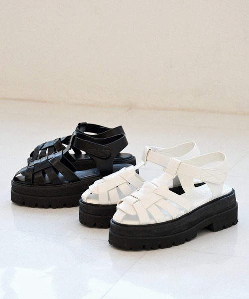 NOFALL（ノーフォール）の「厚底トラックソールグルカサンダル（サンダル・レディース・ホワイト/ブラック・M/LL/3L/S/L）」の13枚目の写真