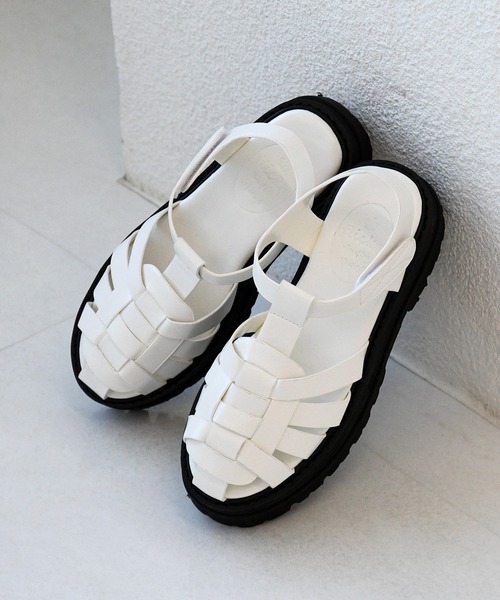 NOFALL（ノーフォール）の「厚底トラックソールグルカサンダル（サンダル・レディース・ホワイト/ブラック・M/LL/3L/S/L）」の14枚目の写真