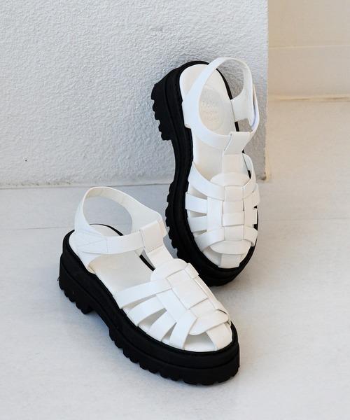 NOFALL（ノーフォール）の「厚底トラックソールグルカサンダル（サンダル・レディース・ホワイト/ブラック・M/LL/3L/S/L）」の15枚目の写真