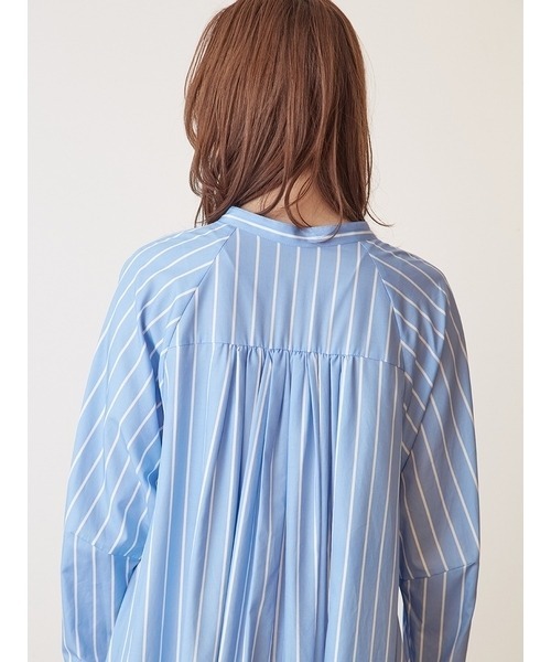 emmi(エミ)の「【emmi atelier】ワイドシャツワンピース(ワンピース・レディース・ブラウン/オフホワイト/ブルー・1/0)」の9枚目の写真