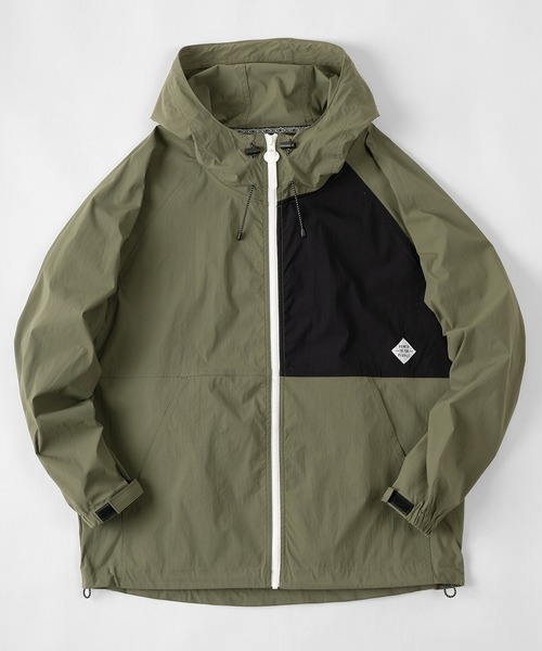 POWER TO THE PEOPLE（パワートゥーザピープル）の「【POWER TO THE PEOPLE/パワー トゥザ ピープル】切替え ナイロン ストレッチパーカー/ナイロンジャケット/【撥水】【防汚】【速乾】【軽量】（ナイロンジャケット・メンズ・ブラック/ベージュ/カーキ・M/L/XL）」の3枚目の写真