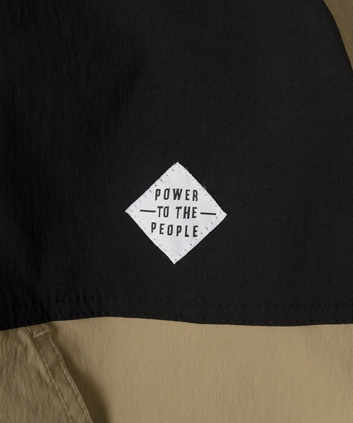 POWER TO THE PEOPLE（パワートゥーザピープル）の「【POWER TO THE PEOPLE/パワー トゥザ ピープル】切替え ナイロン ストレッチパーカー/ナイロンジャケット/【撥水】【防汚】【速乾】【軽量】（ナイロンジャケット・メンズ・ブラック/ベージュ/カーキ・M/L/XL）」の6枚目の写真