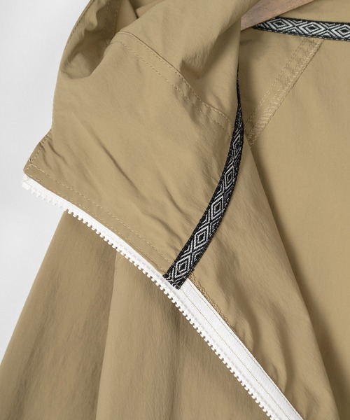 POWER TO THE PEOPLE（パワートゥーザピープル）の「【POWER TO THE PEOPLE/パワー トゥザ ピープル】切替え ナイロン ストレッチパーカー/ナイロンジャケット/【撥水】【防汚】【速乾】【軽量】（ナイロンジャケット・メンズ・ブラック/ベージュ/カーキ・M/L/XL）」の12枚目の写真