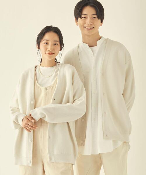 info. BEAUTY&YOUTH（インフォビューティアンドユース）の「【WEB限定】＜info. BEAUTY&YOUTH＞ 12GG オーバーサイズ カーディガン（カーディガン/ボレロ・メンズ・オフホワイト/ロイヤルブルー/その他1/ライム・S/M/L）」の5枚目の写真