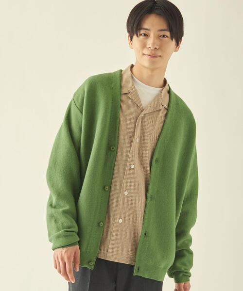 info. BEAUTY&YOUTH（インフォビューティアンドユース）の「【WEB限定】＜info. BEAUTY&YOUTH＞ 12GG オーバーサイズ カーディガン（カーディガン/ボレロ・メンズ・オフホワイト/ロイヤルブルー/その他1/ライム・S/M/L）」の11枚目の写真